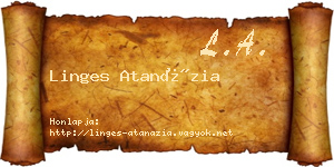 Linges Atanázia névjegykártya